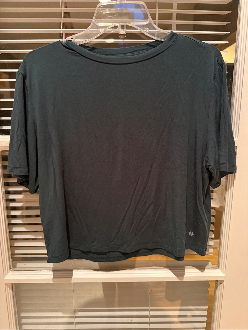Tavi Crop tee Luxe fabric Short Sleeve Hunter Green